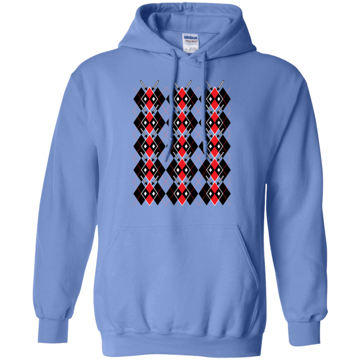 Sweatshirts Carolina Blue / Small Deadpool Argyle Pullover Hoodie