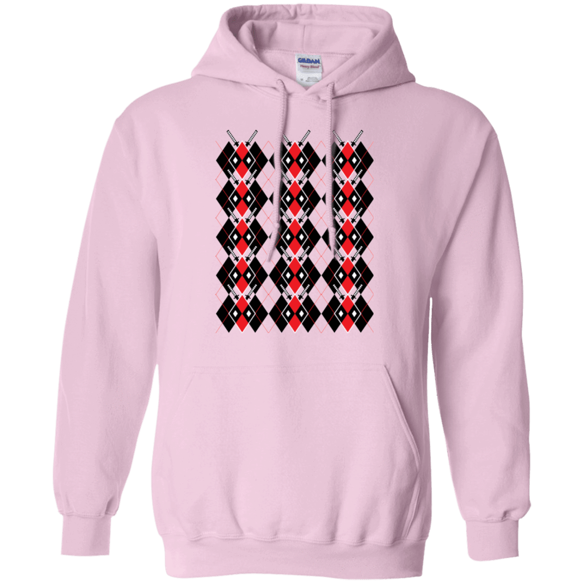 Sweatshirts Light Pink / Small Deadpool Argyle Pullover Hoodie