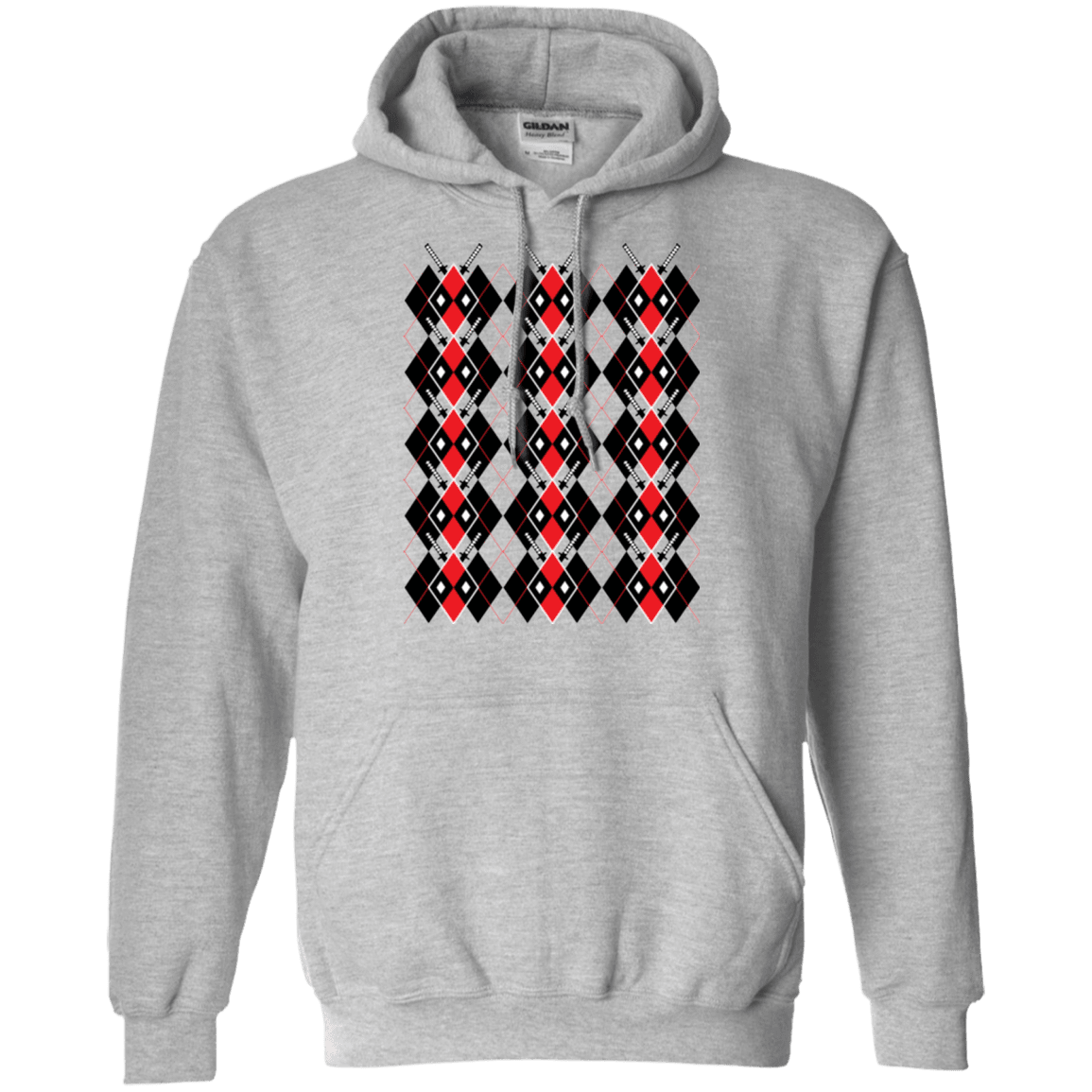 Sweatshirts Sport Grey / Small Deadpool Argyle Pullover Hoodie
