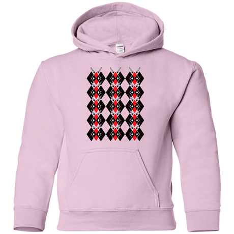 Sweatshirts Light Pink / YS Deadpool Argyle Youth Hoodie