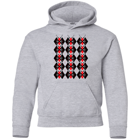 Sweatshirts Sport Grey / YS Deadpool Argyle Youth Hoodie