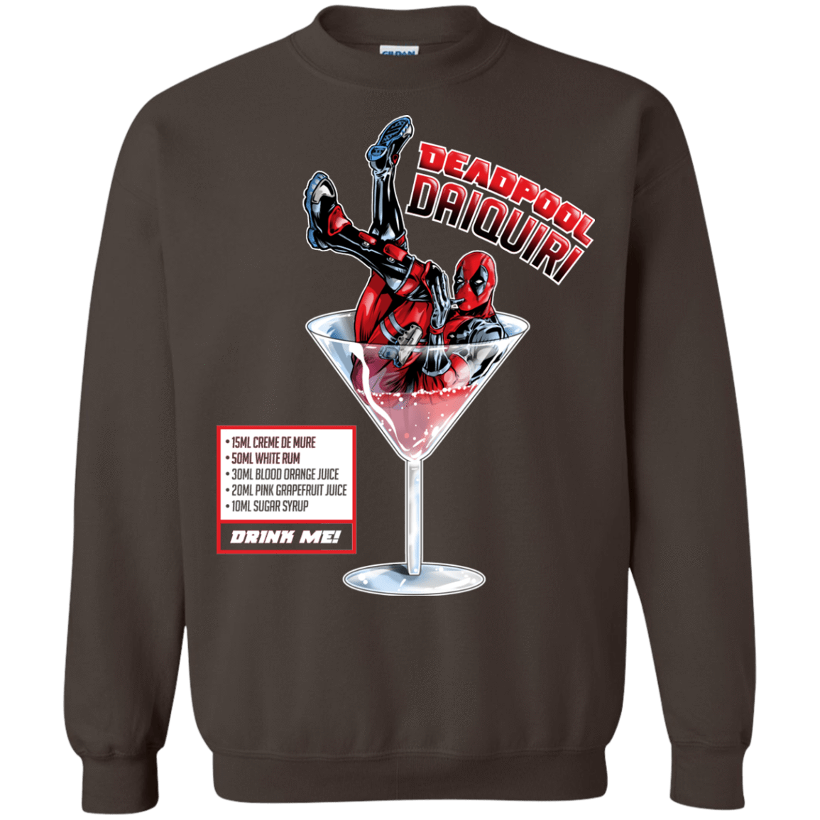 Sweatshirts Dark Chocolate / S Deadpool Daiquiri Crewneck Sweatshirt