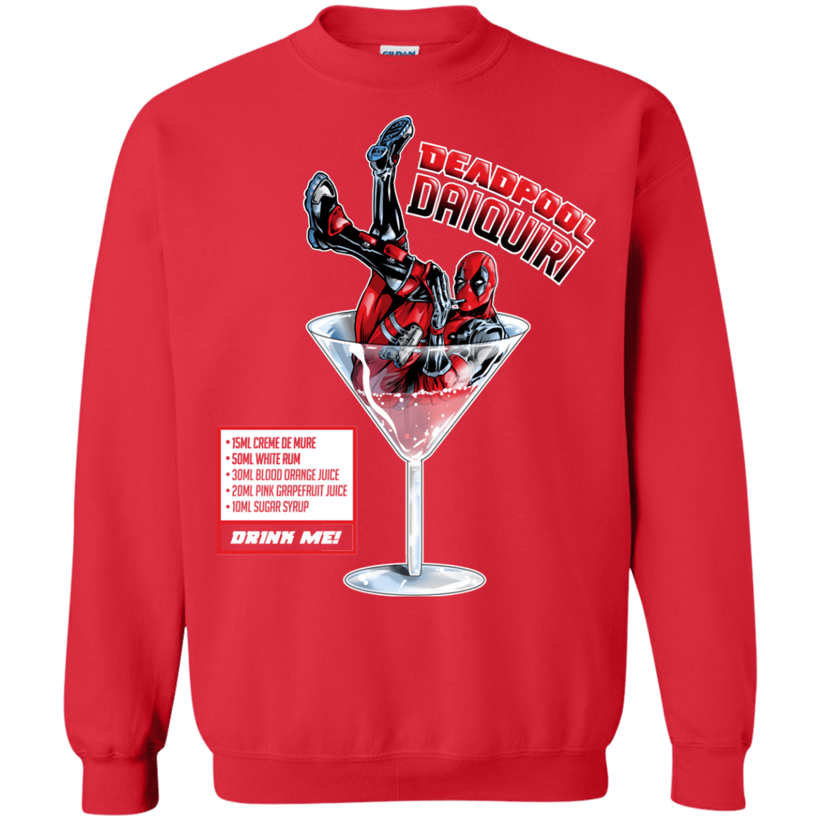Sweatshirts Red / S Deadpool Daiquiri Crewneck Sweatshirt