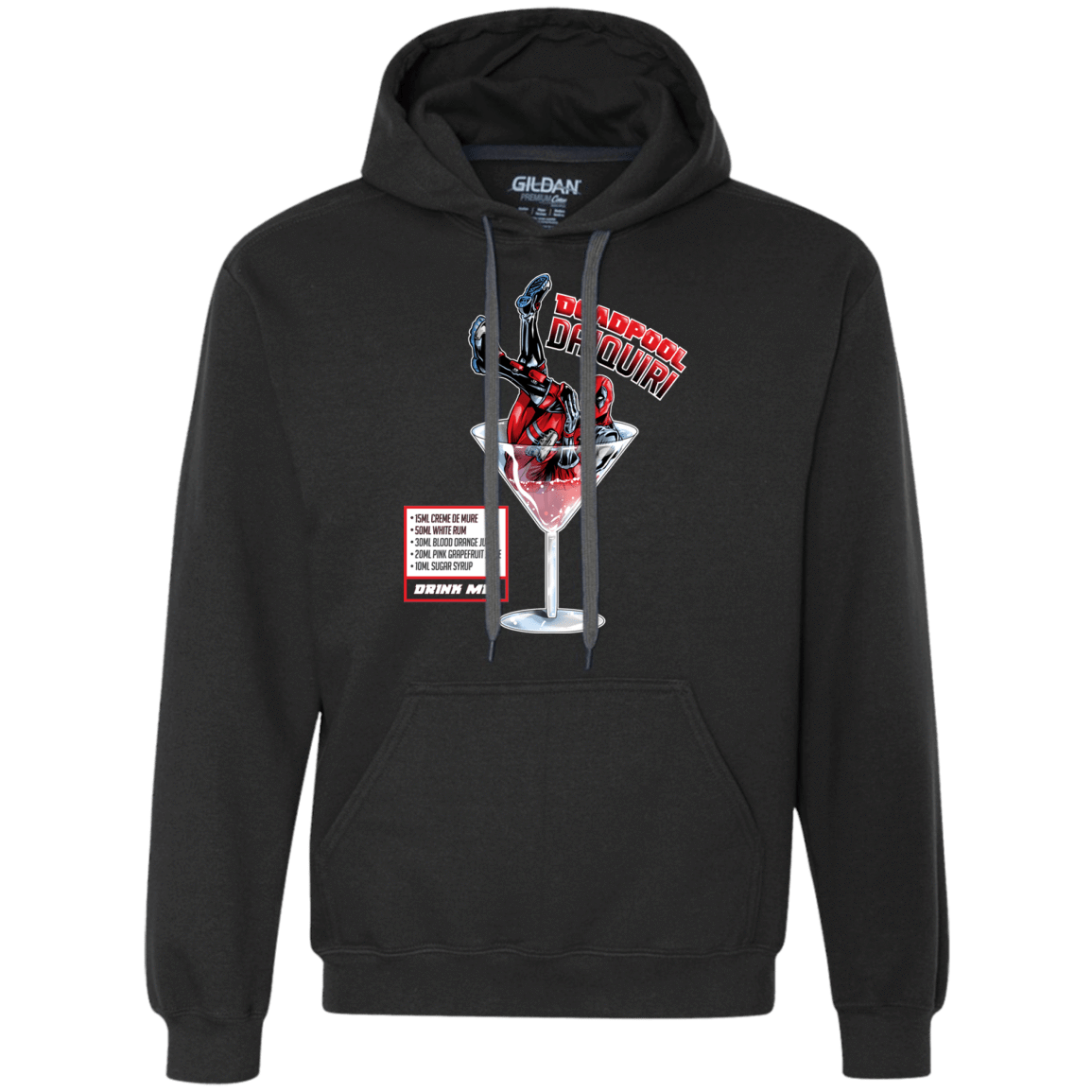 Sweatshirts Black / S Deadpool Daiquiri Premium Fleece Hoodie