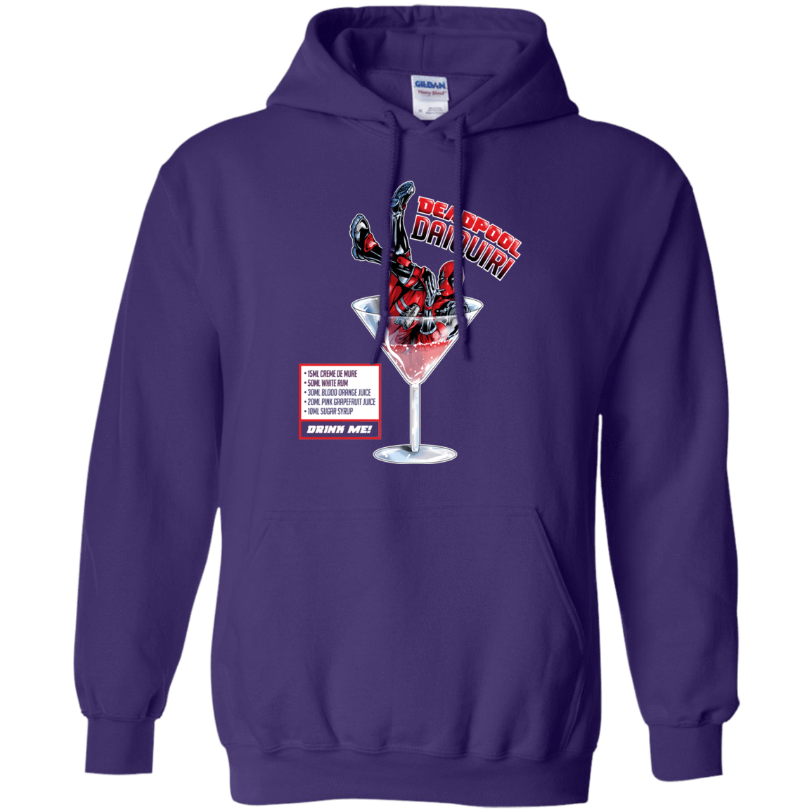 Sweatshirts Purple / S Deadpool Daiquiri Pullover Hoodie