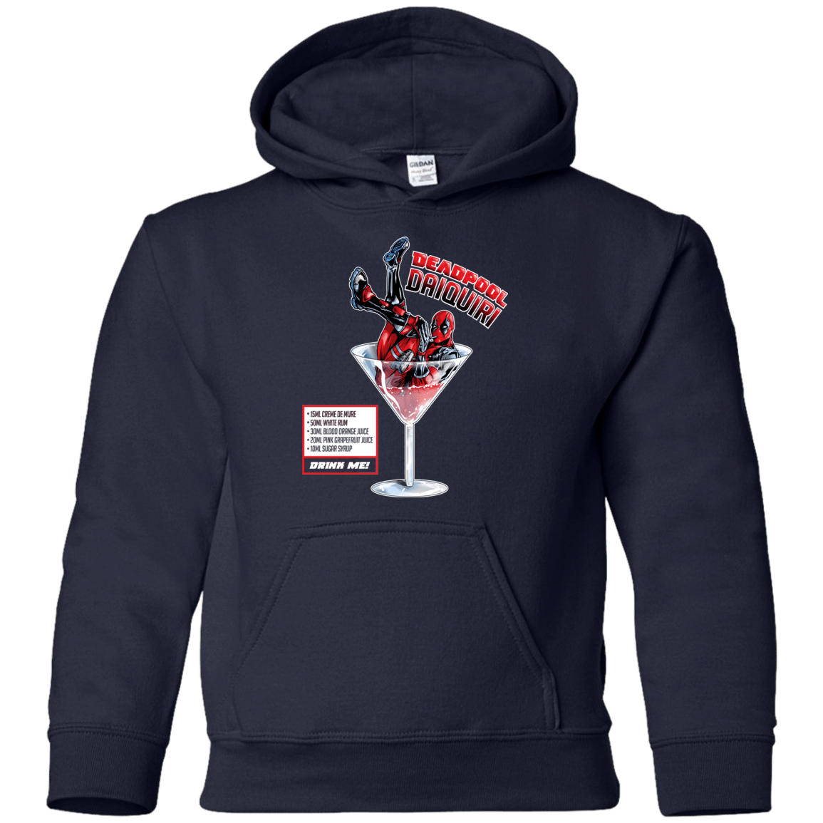 Sweatshirts Navy / YS Deadpool Daiquiri Youth Hoodie