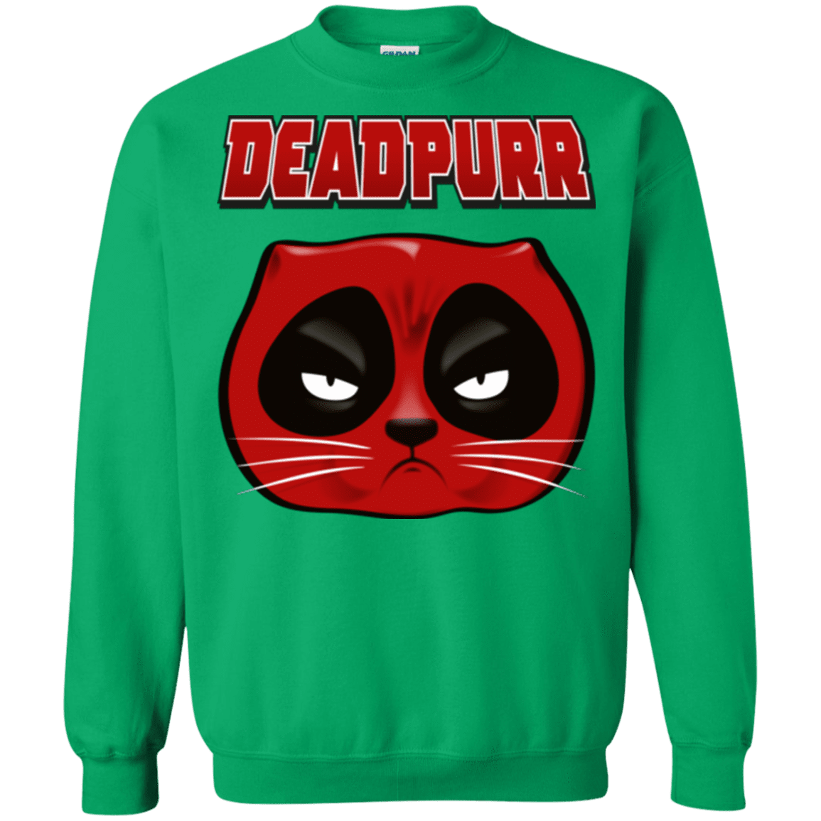 Sweatshirts Irish Green / Small Deadpurr2 Crewneck Sweatshirt