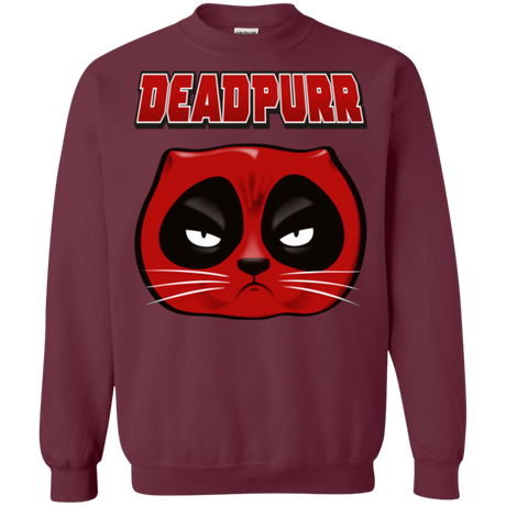 Sweatshirts Maroon / Small Deadpurr2 Crewneck Sweatshirt