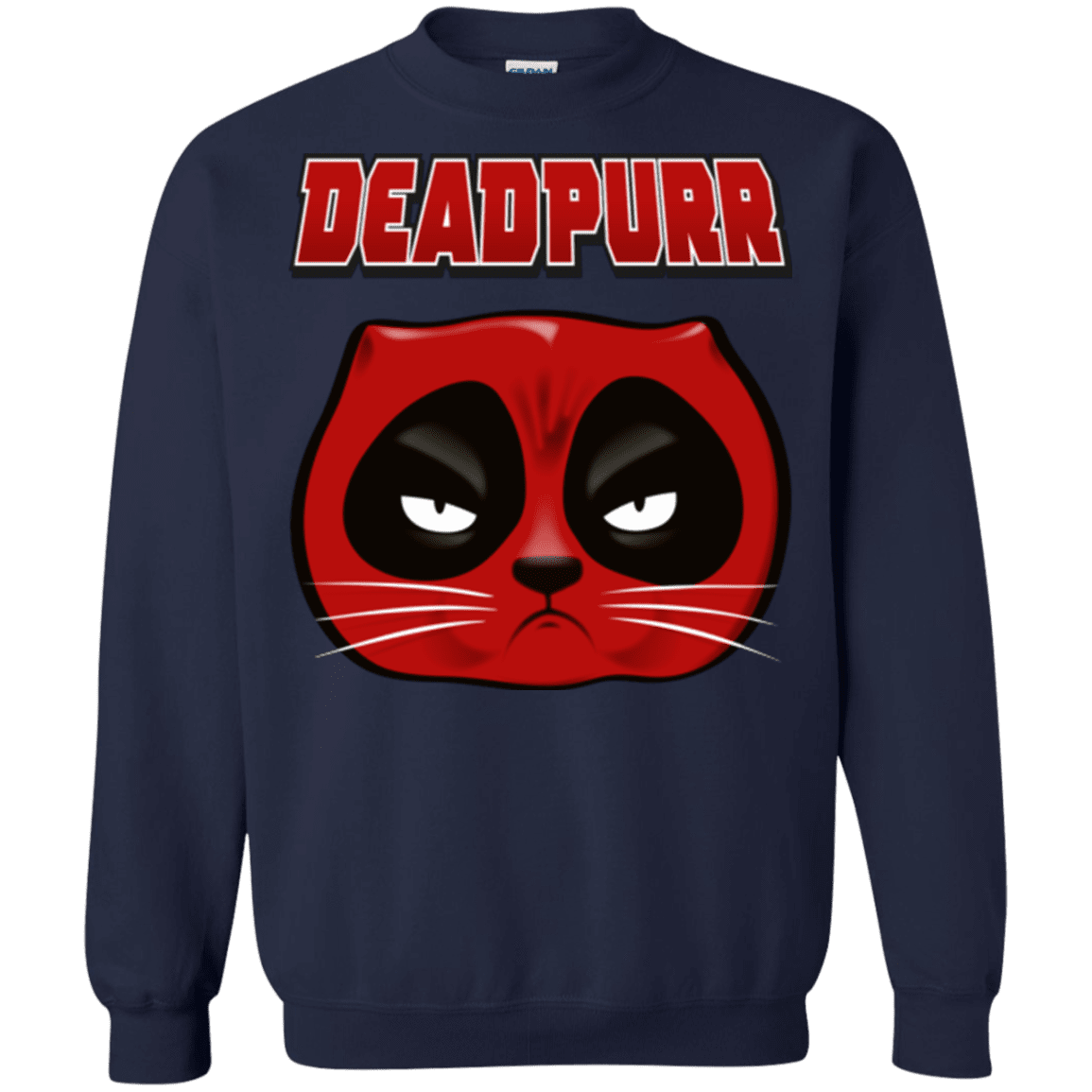 Sweatshirts Navy / Small Deadpurr2 Crewneck Sweatshirt