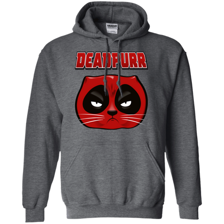 Sweatshirts Dark Heather / Small Deadpurr2 Pullover Hoodie