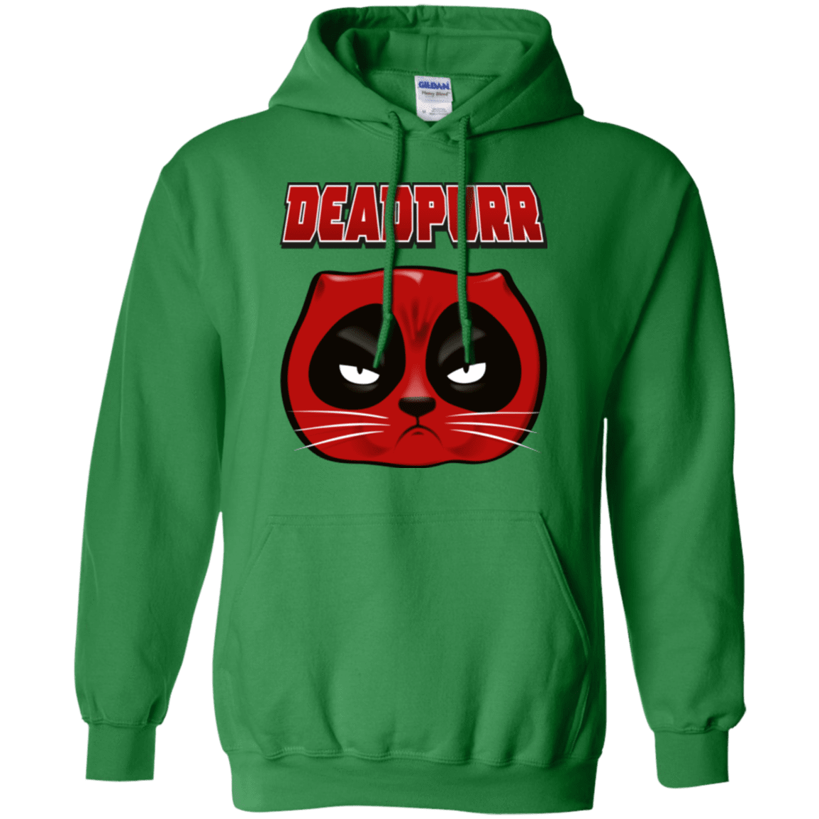 Sweatshirts Irish Green / Small Deadpurr2 Pullover Hoodie