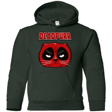 Sweatshirts Forest Green / YS Deadpurr2 Youth Hoodie