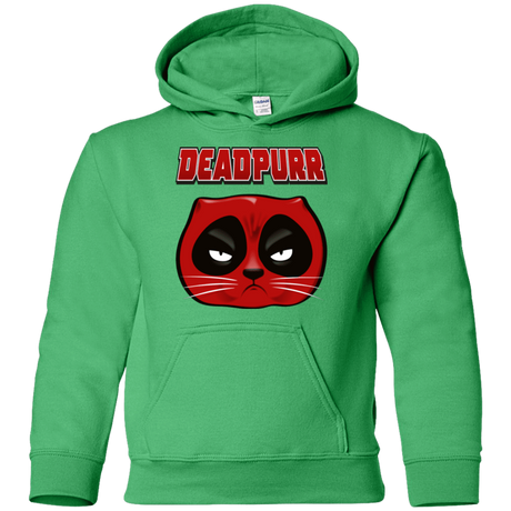 Sweatshirts Irish Green / YS Deadpurr2 Youth Hoodie