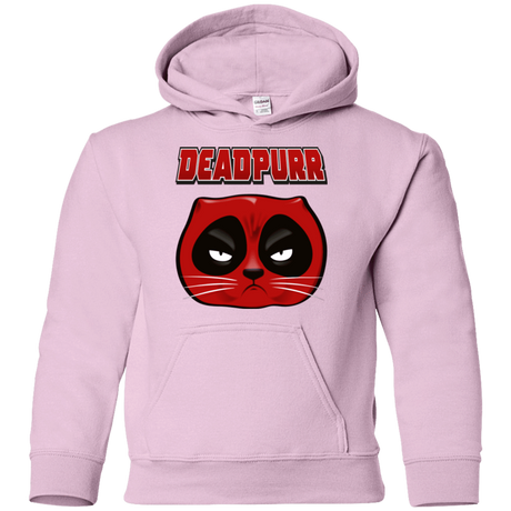 Sweatshirts Light Pink / YS Deadpurr2 Youth Hoodie