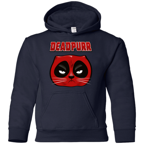 Sweatshirts Navy / YS Deadpurr2 Youth Hoodie