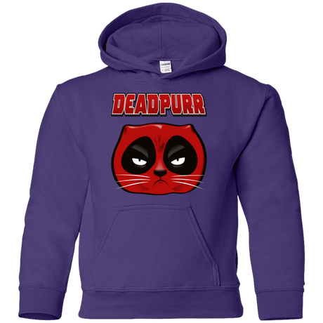 Sweatshirts Purple / YS Deadpurr2 Youth Hoodie
