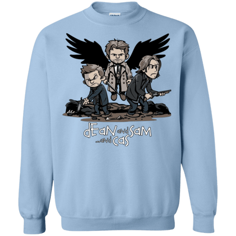 Sweatshirts Light Blue / Small Dean Sam Cas Crewneck Sweatshirt