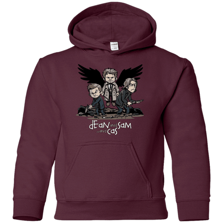 Sweatshirts Maroon / YS Dean Sam Cas Youth Hoodie