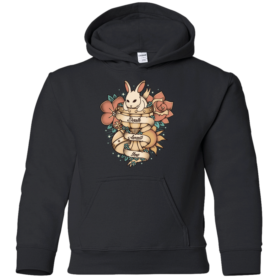 Sweatshirts Black / YS Death Awaits You Youth Hoodie