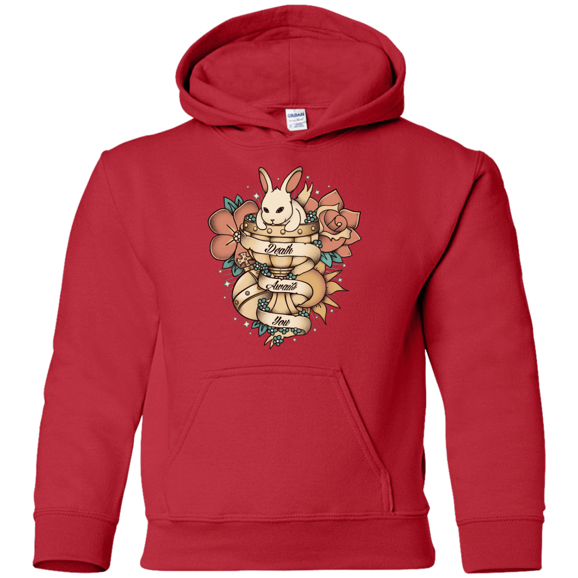 Sweatshirts Red / YS Death Awaits You Youth Hoodie