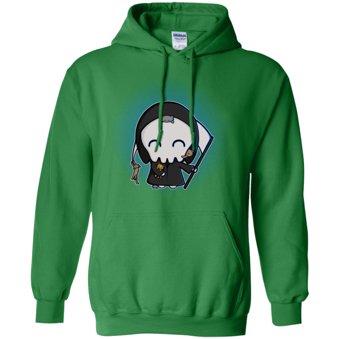 Sweatshirts Irish Green / Small Death Loves Cats Pullover Hoodie