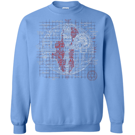 Sweatshirts Carolina Blue / S Death Star Plan Crewneck Sweatshirt