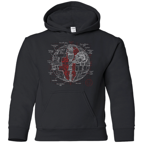 Sweatshirts Black / YS Death Star Plan Youth Hoodie