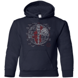 Sweatshirts Navy / YS Death Star Plan Youth Hoodie