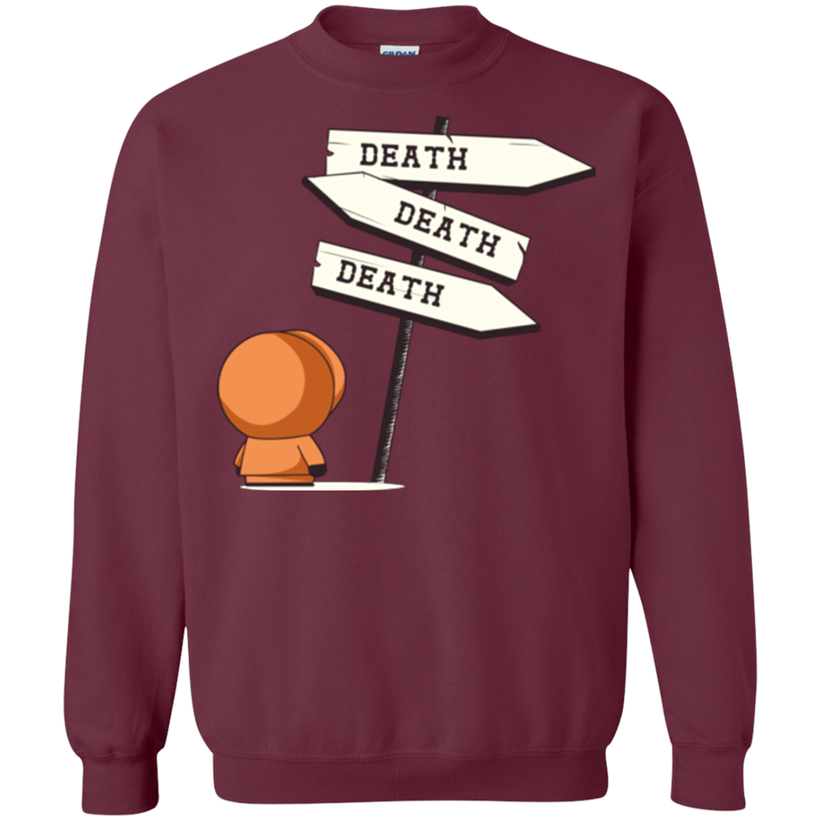 Sweatshirts Maroon / Small DEATH TINY Crewneck Sweatshirt