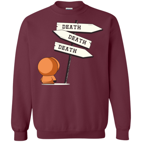 Sweatshirts Maroon / Small DEATH TINY Crewneck Sweatshirt