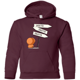 Sweatshirts Maroon / YS DEATH TINY Youth Hoodie