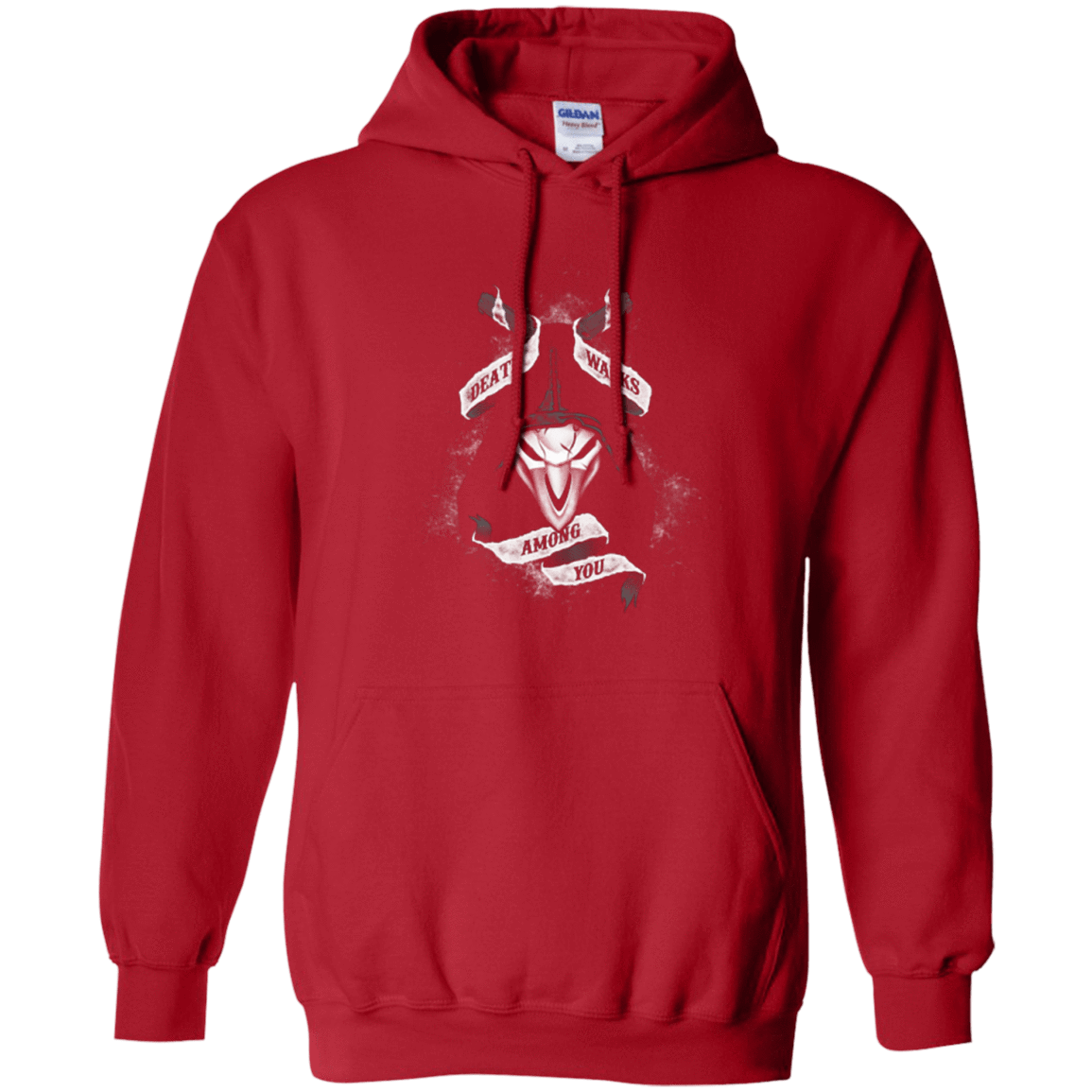 Sweatshirts Red / Small Death Walks Among You Pullover Hoodie