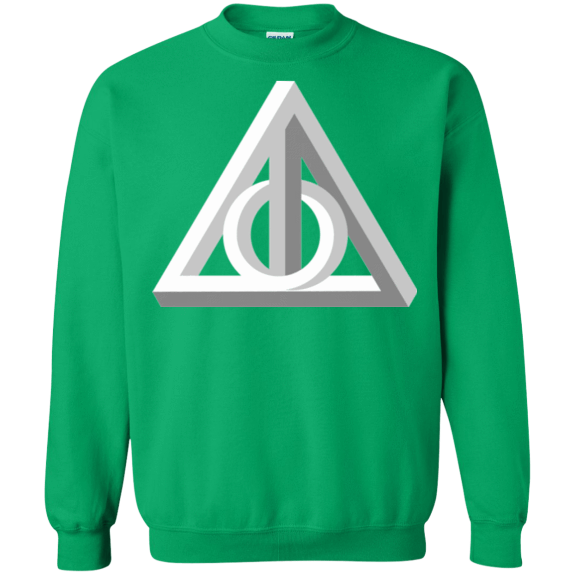 Sweatshirts Irish Green / Small Deathly Impossible Hallows Crewneck Sweatshirt