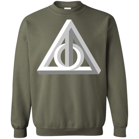 Sweatshirts Military Green / Small Deathly Impossible Hallows Crewneck Sweatshirt