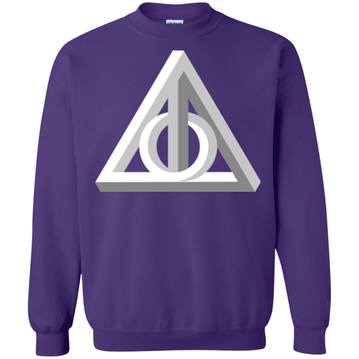 Sweatshirts Purple / Small Deathly Impossible Hallows Crewneck Sweatshirt