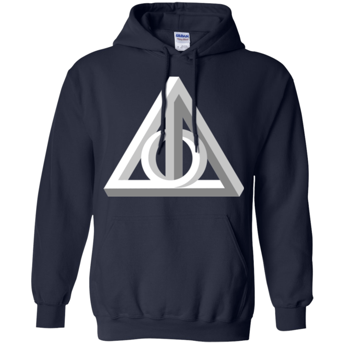 Sweatshirts Navy / Small Deathly Impossible Hallows Pullover Hoodie