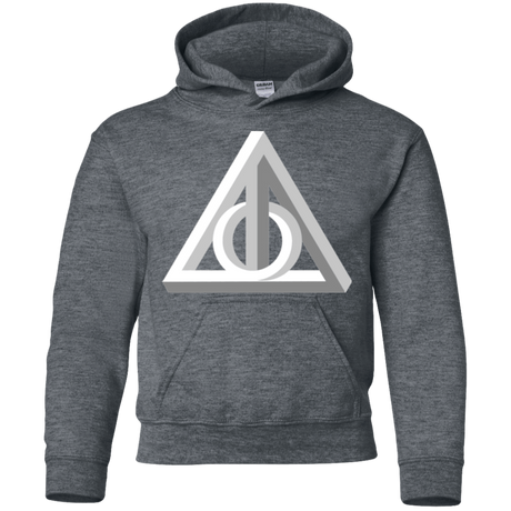 Sweatshirts Dark Heather / YS Deathly Impossible Hallows Youth Hoodie