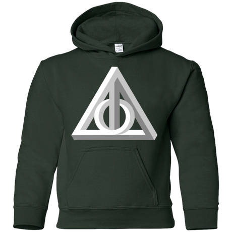 Sweatshirts Forest Green / YS Deathly Impossible Hallows Youth Hoodie