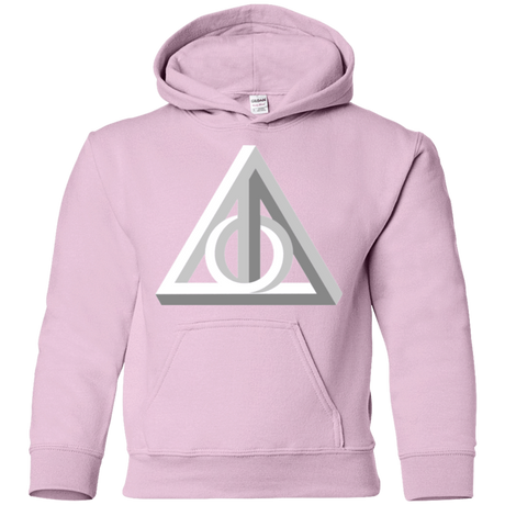 Sweatshirts Light Pink / YS Deathly Impossible Hallows Youth Hoodie