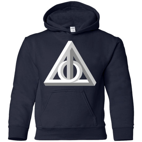 Sweatshirts Navy / YS Deathly Impossible Hallows Youth Hoodie