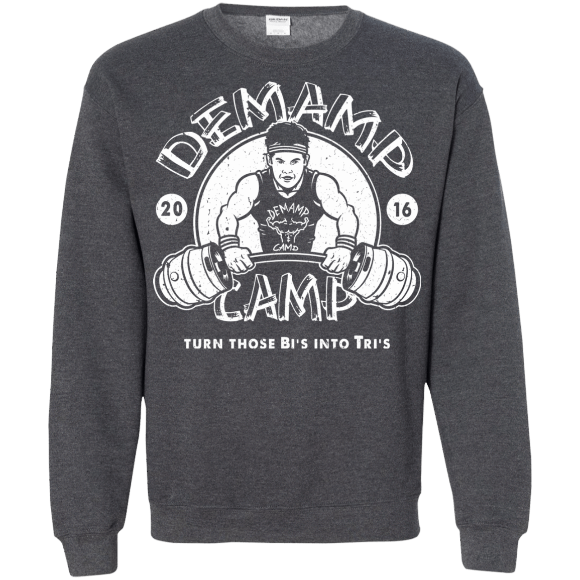 Sweatshirts Dark Heather / Small Demamp Camp Crewneck Sweatshirt