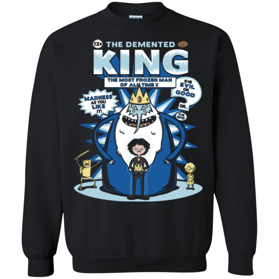Sweatshirts Black / Small Demented king Crewneck Sweatshirt