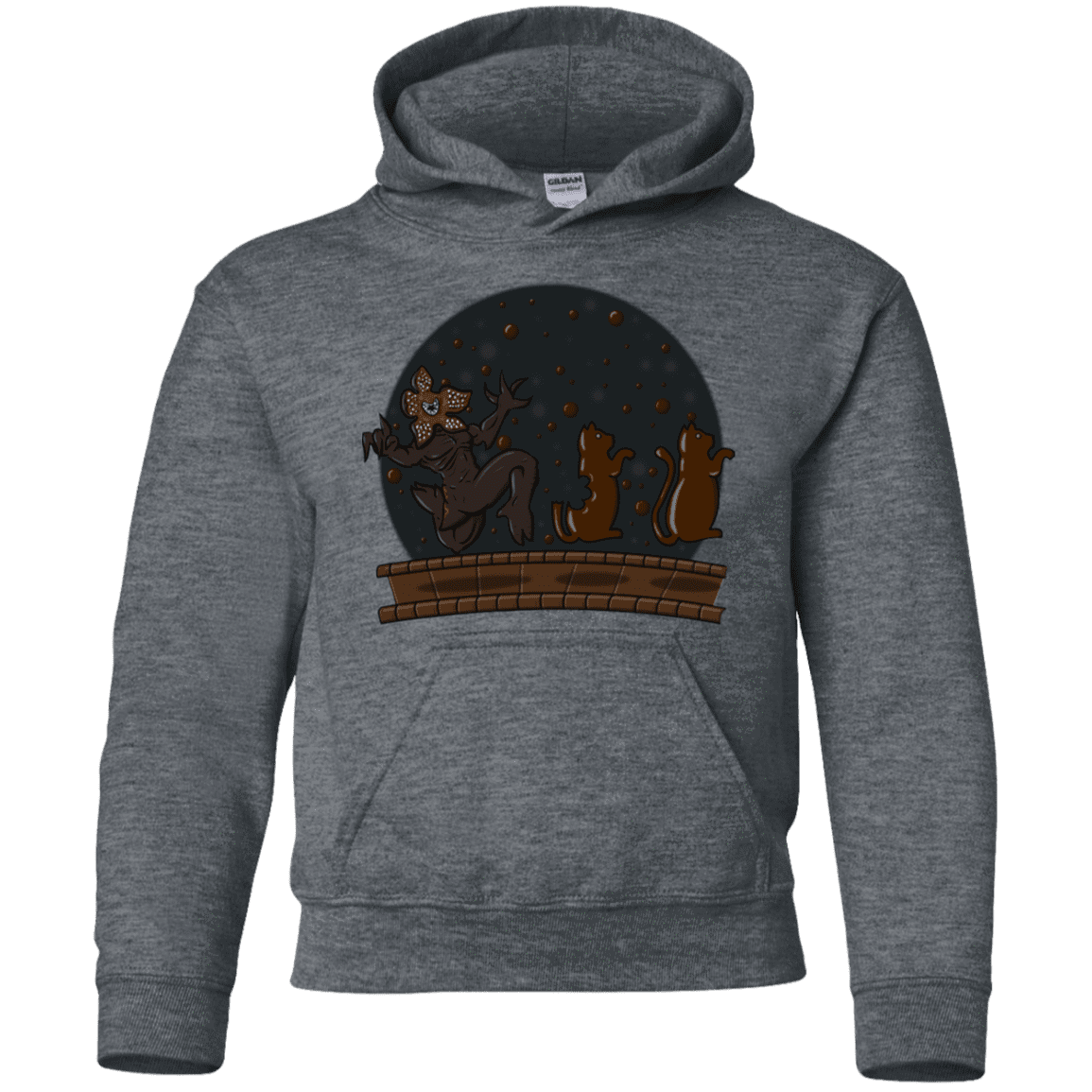 Sweatshirts Dark Heather / YS Demogorgon Chocolata Youth Hoodie