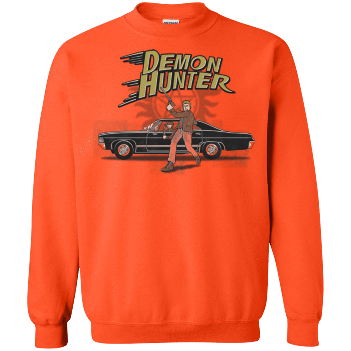 Sweatshirts Orange / Small Demon Hunter Crewneck Sweatshirt