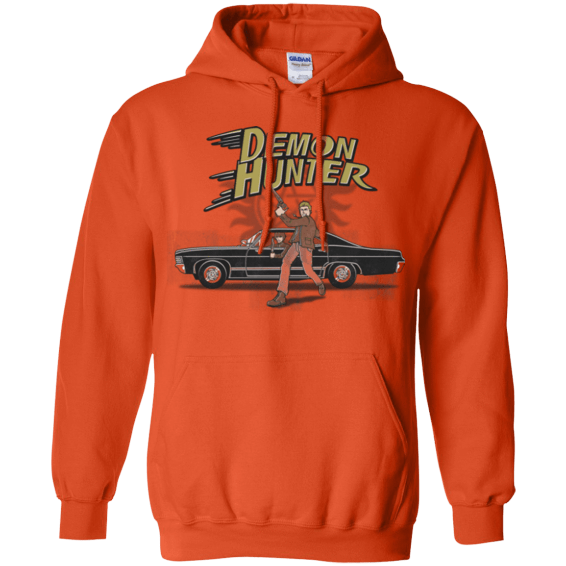 Sweatshirts Orange / Small Demon Hunter Pullover Hoodie