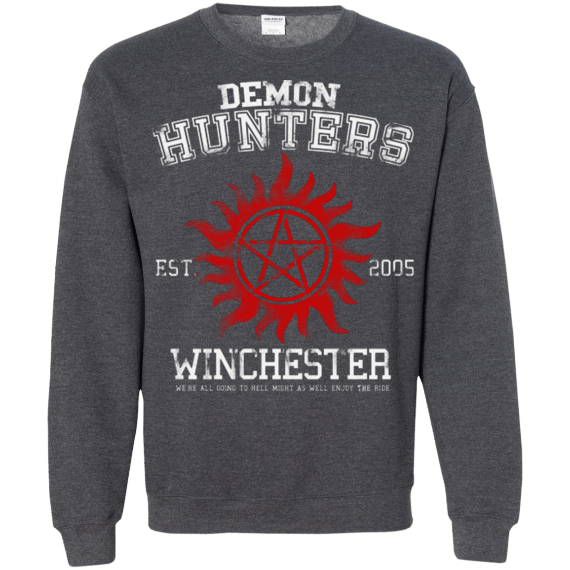 Sweatshirts Dark Heather / Small Demon Hunters Crewneck Sweatshirt
