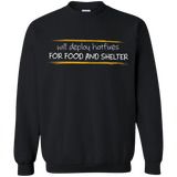 Sweatshirts Black / Small Deploying Hotfixes For Food And Shelter Crewneck Sweatshirt