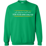 Sweatshirts Irish Green / Small Deploying Hotfixes For Food And Shelter Crewneck Sweatshirt