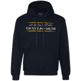 Sweatshirts Navy / Small Deploying Hotfixes For Food And Shelter Premium Fleece Hoodie