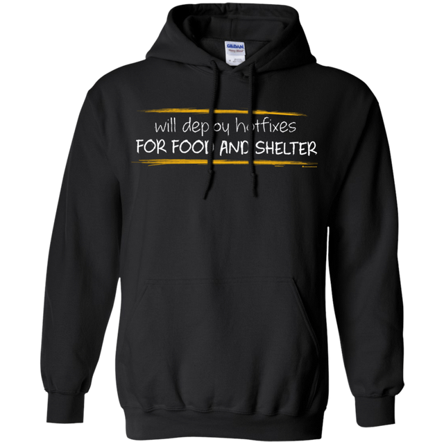 Sweatshirts Black / Small Deploying Hotfixes For Food And Shelter Pullover Hoodie